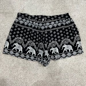 BOHO ELEPHANT PRINT SHORTS
